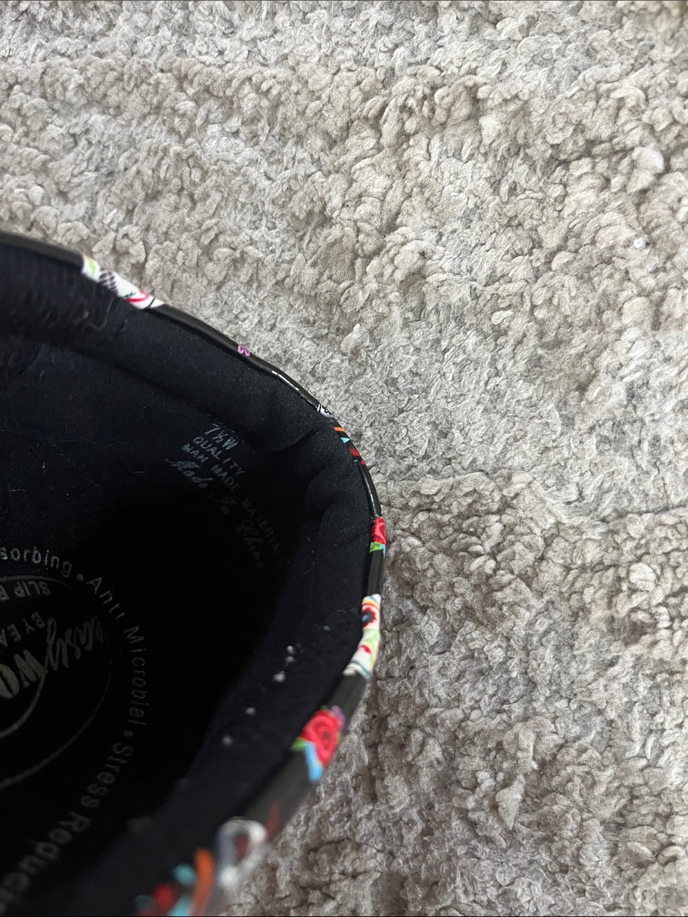 EasyWorks Black Slip-On Happy Skulls Day of the Dead Professional Clog 7.5W - Picture 10 of 11